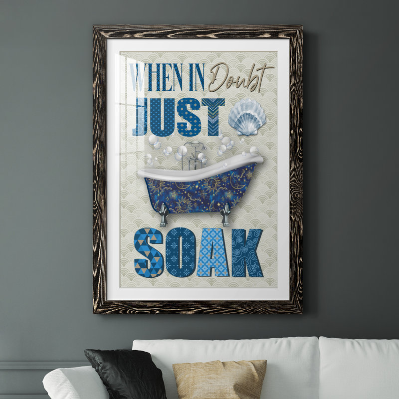 Just Soak - impression encadrée, Cadre noir, H 31 po x l 44 po x P 1 po