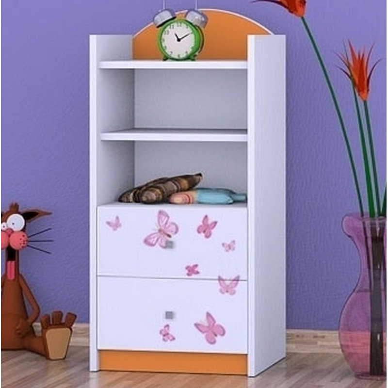 Jayden 96cm H X 45cm W Animals Kids Cube, Orange