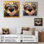 «Black and Gold Radiant Shining Heart II», reproduction sur toile-87375134-87375133