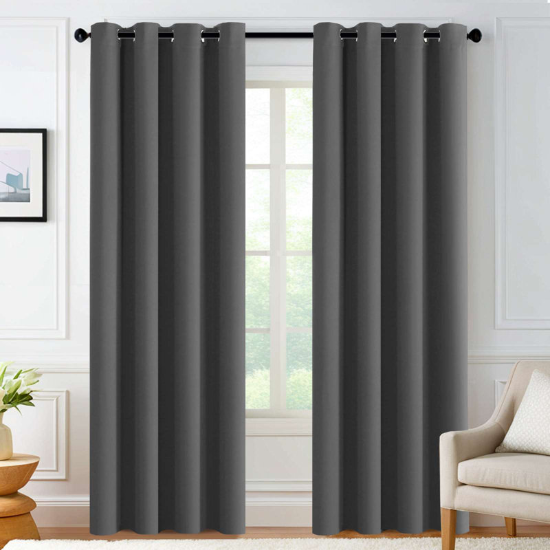 Curtains for Bedroom/Living Room 2 Panels Set - Thermal Insulated Room Darkening Grommet Top Curtains, 52" W x 54" L