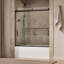 Levity 59.62" x 62" Bypass Bath Door with CleanCoat® Technology-111117689-120487940