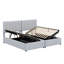 Lit plateforme tapissier avec système de rangement hydraulique-30209676