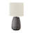 Table Lamp, 19 Inch Textured Ceramic Base, Ivory Linen Drum Shade