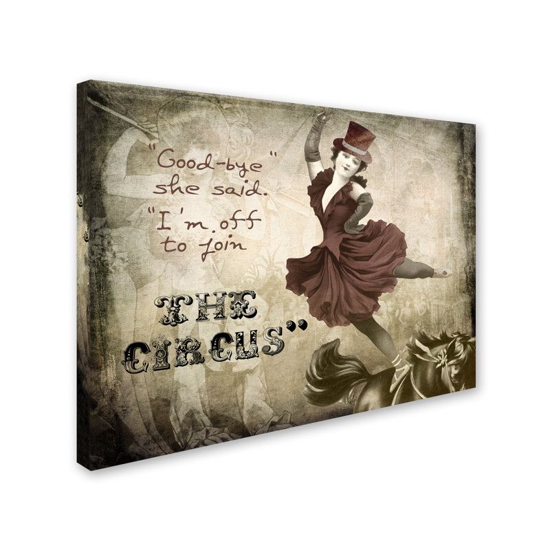 «Joint the Circus» par Jadaya, impression sur toile tendue, H 18 po x l 24 po x P 2 po