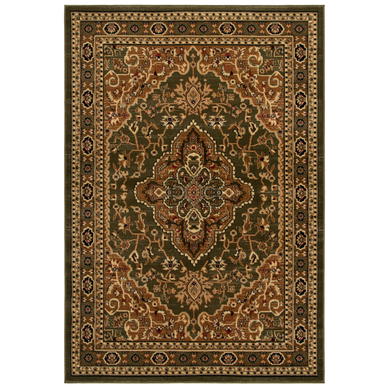 Tapis d'intérieur à motif floral Lyndhurst, Rectangle 5 pi 3 po x 7 pi 6 po
