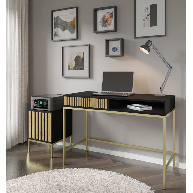 Nong Dressing Table, Gold/Black