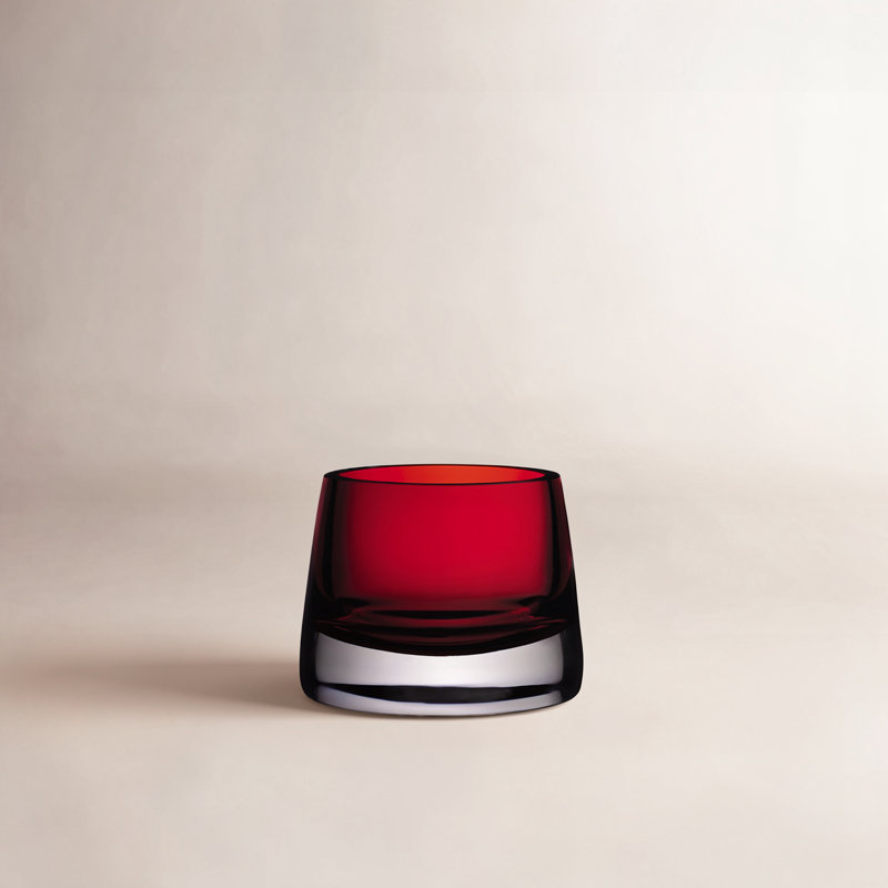Joy Tabletop Votive Holder, 2.52" H x 3.19" W x 3.19" D, Red