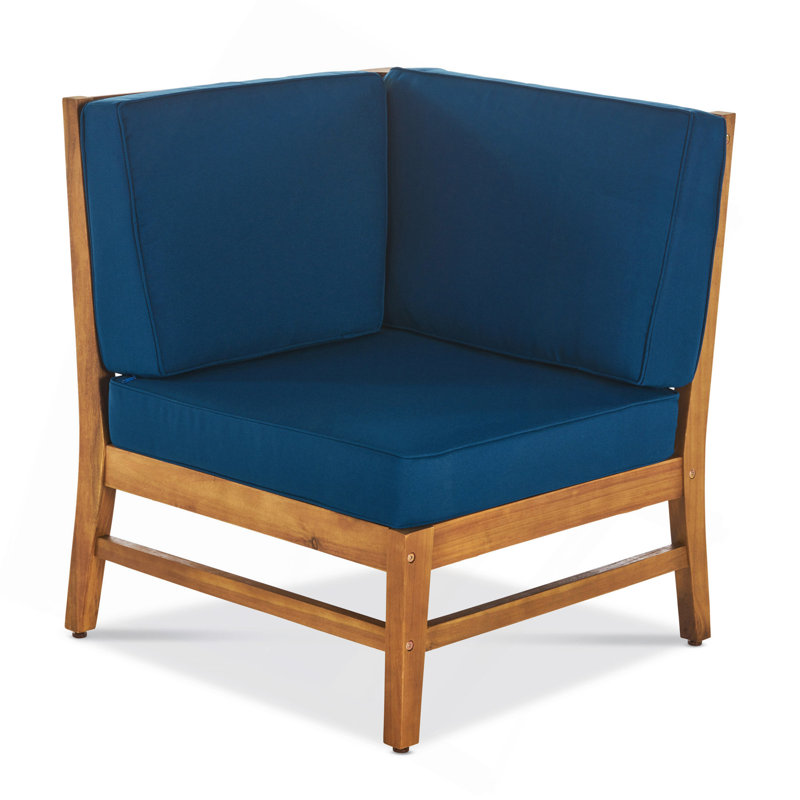 Fauteuil de coin Perla, bleu, Bleu