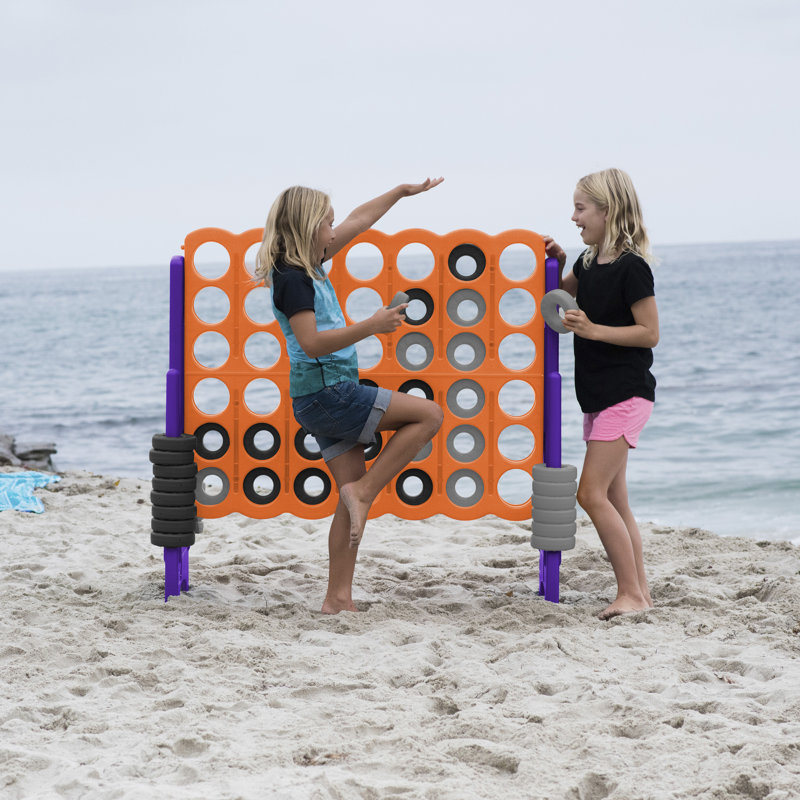 ECR4Kids Jumbo 4-To-Score, Giant Game, Orange/Purple