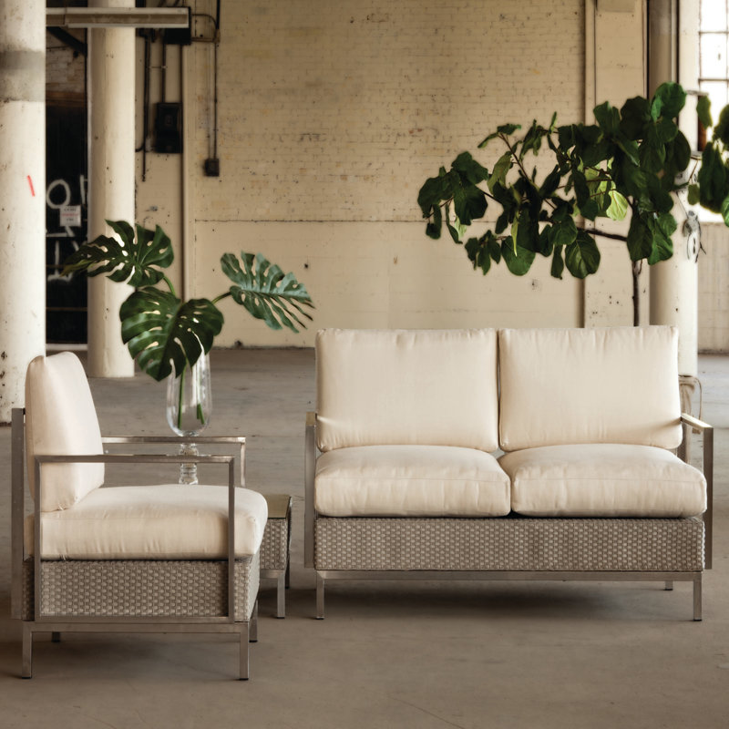 Elements Outdoor Lounge Chair, White, Cottage Pepper
