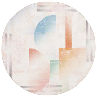Nichalous Performance Machine Washable Geometric Rug