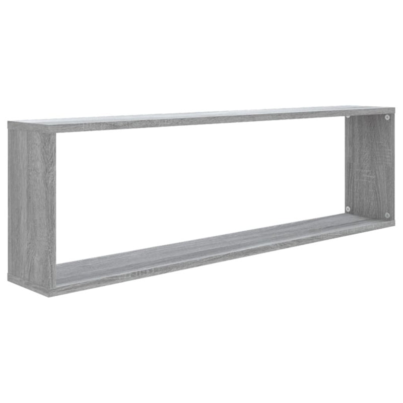vidaXL Wall Cube Shelf Engineered Wood Medium, Gray Sonoma