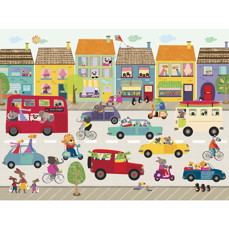 Art sur toile Mcguire Fun Street Frenzy, H 18 po x L 24 po x l 1,25 po