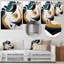 «Blue and Gold Modern VII», impression sur métal sans cadre-87834084