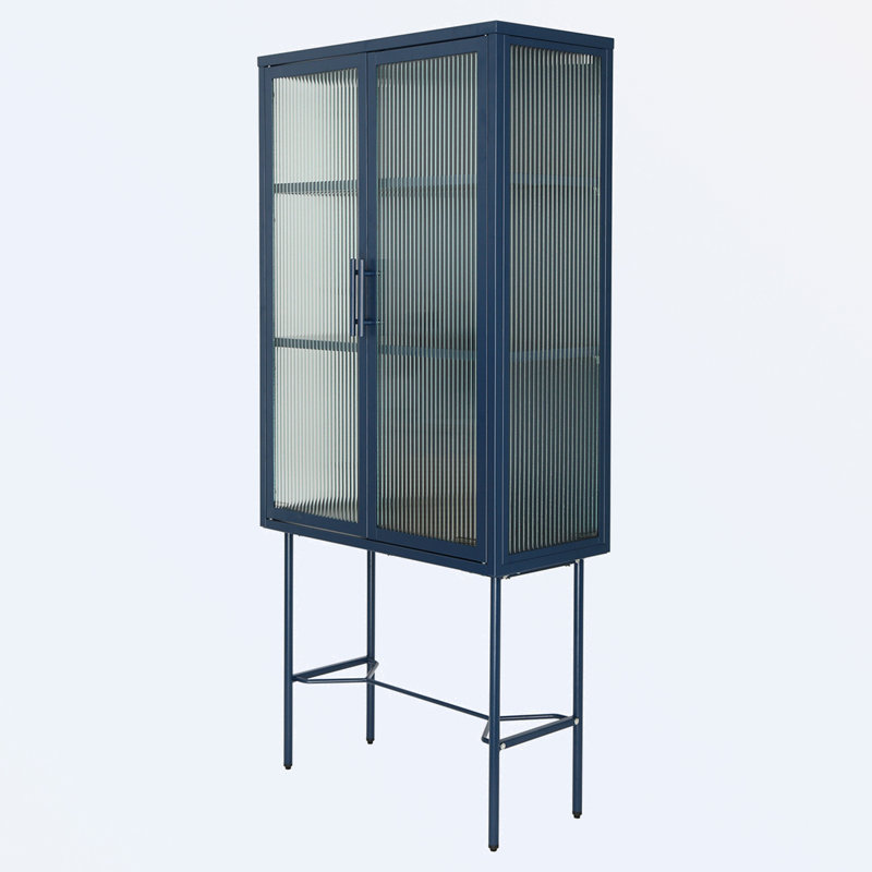 Caresha Metal Accent Cabinet, Blue