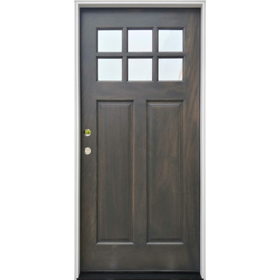 Craftsman Ready to Install Mahogany Wood Prehung Entry Door