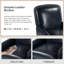Fauteuil inclinable manuel en cuir véritable Glen Ellyn-1290649080