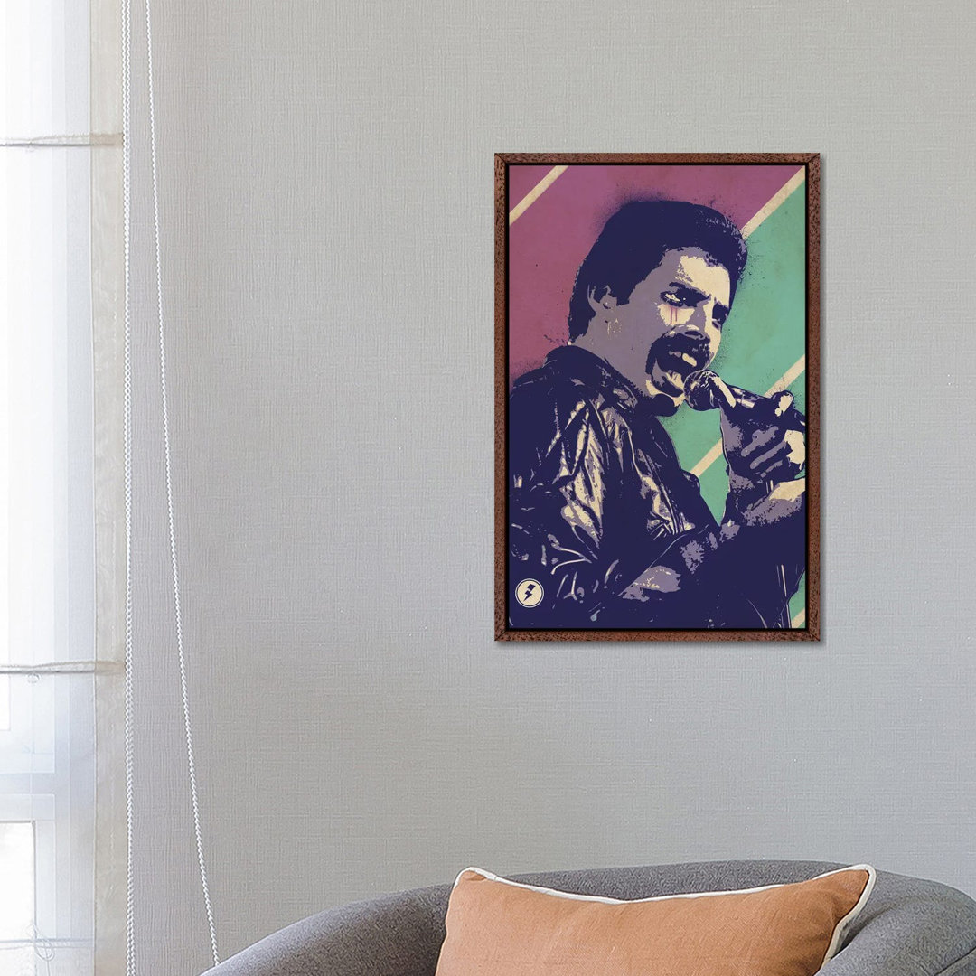 Freddie Mercury von Supanova - Galerie-verpackte Leinwand Giclée auf Leinwand