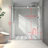 6076 Brushed Nickel Shower Door - With Adjustable , 70Mm 304 Stainless Steel Pulleys, Nano Easy Clean, Membrane, 5/16'' Tempered Glass, Bathroom, American Minimalist Design One Fixed & Shiftable-124961288