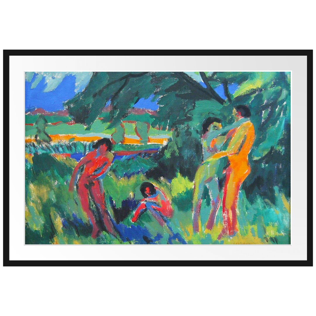 Gerahmter Kunstdruck Playing Naked People von Ernst Ludwig Kirchner