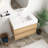 Modern Bathroom 30 Inch Rough Oak Bathroom Vanity With One-Piece Glossy White Engineered Quartz Sink And Soft Drawers, Wall Mounted Floating Bathroom Vanity-1200205249