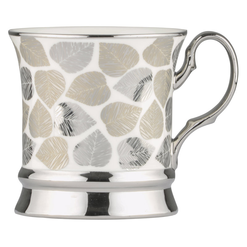 Bernella Porcelain Coffee Mug, Platinum