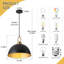 Luminaire suspendu dôme noir mat 1 lumière 2 pièces Worthing-1840204127