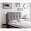 Tête de lit capitonnée Bridgevine Home avec garniture cloutée, grand lit, polyester gris, ajout élégant et confortable