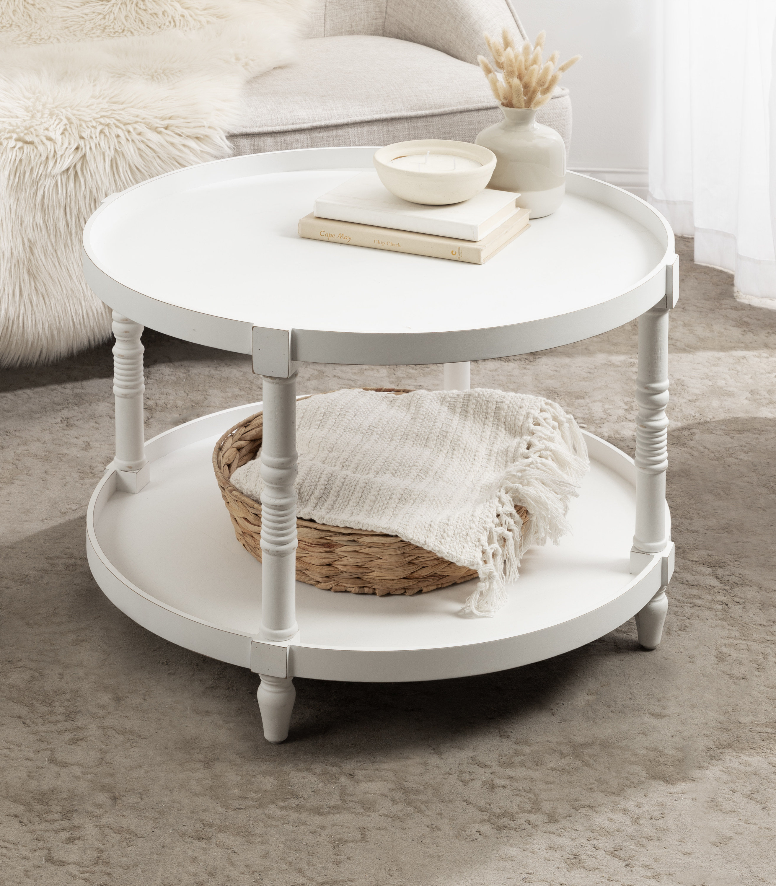 Lark Manor™ Amelea Tiered Round Living Room Coffee Table ...