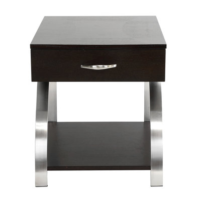 Table de bout Modern Living Furniture 1Pc avec tablette inférieure et tiroir