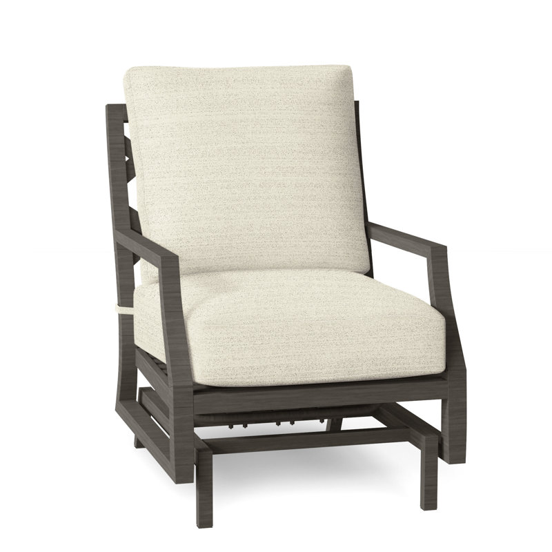 Lattice Arm Chair with Cushions, Linen Dove, No Welt