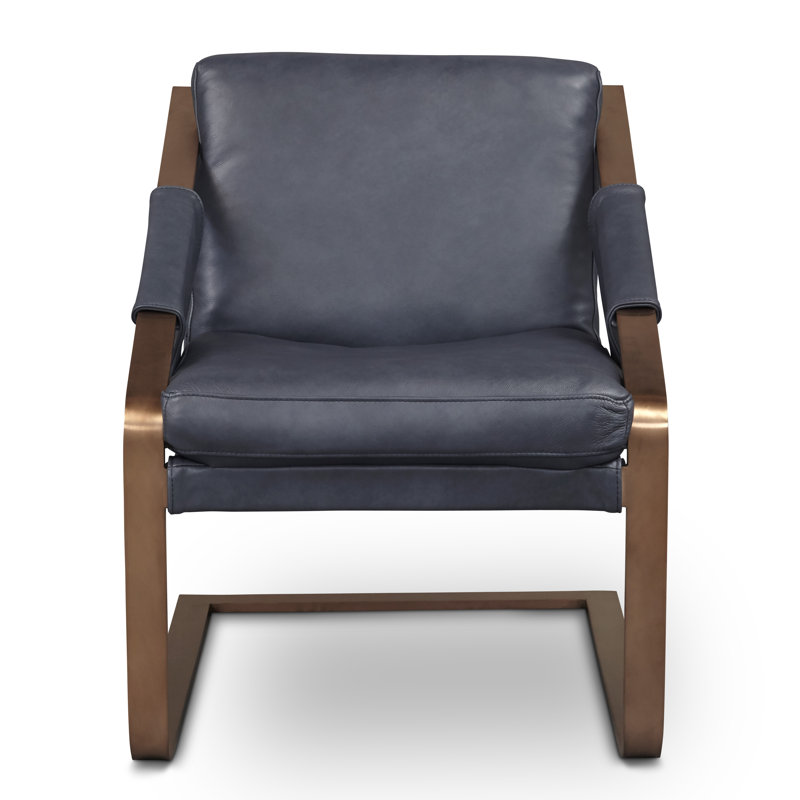Armchair, Aura Denim, Bronze