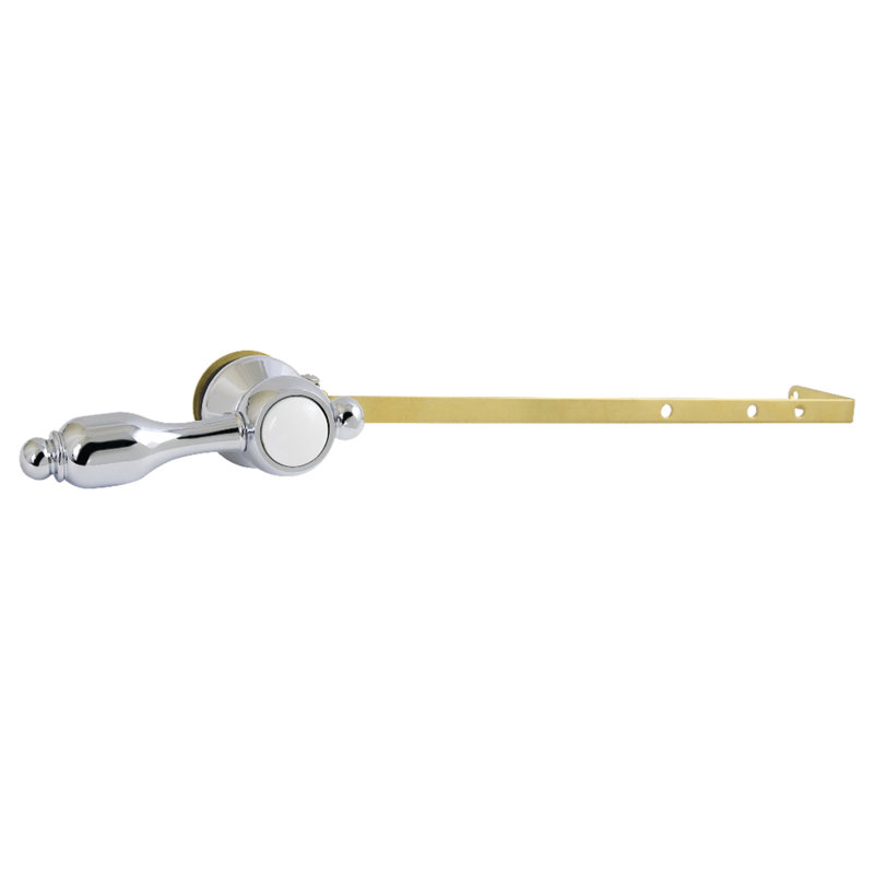Levier de réservoir de toilette universel à fixation avant ou latérale Kingston Brass Tudor, Chrome poli