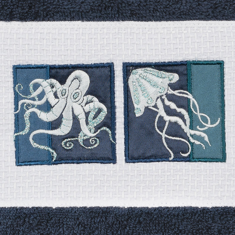Ensemble de serviettes 3 pièces AVA, Bleu minuit, 1 Piece Hand Towel