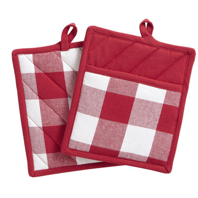 Gracie Oaks Skookum Plaid Potholder Set
