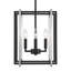 Luminaire suspendu rectangulaire 4 lumières Isiah-260656065
