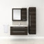 Meuble-lavabo simple de 36 po pour la salle de bain avec comptoir en marbre synthétique Silhouette-686346763
