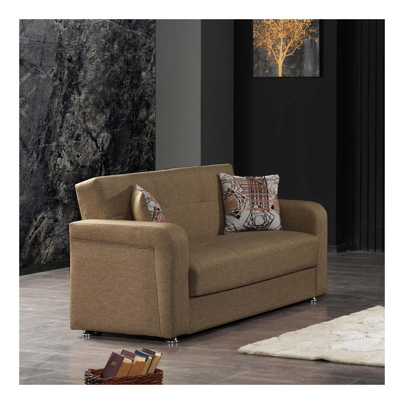 Causeuse convertible avec rangement Primenest Nimbusflow, Brun
