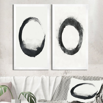 «Neutral Round Canvas», ensemble d'art mural minimaliste, cercle de 2
