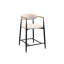 Tabouret de bar moderne et luxueux en tissu blanc