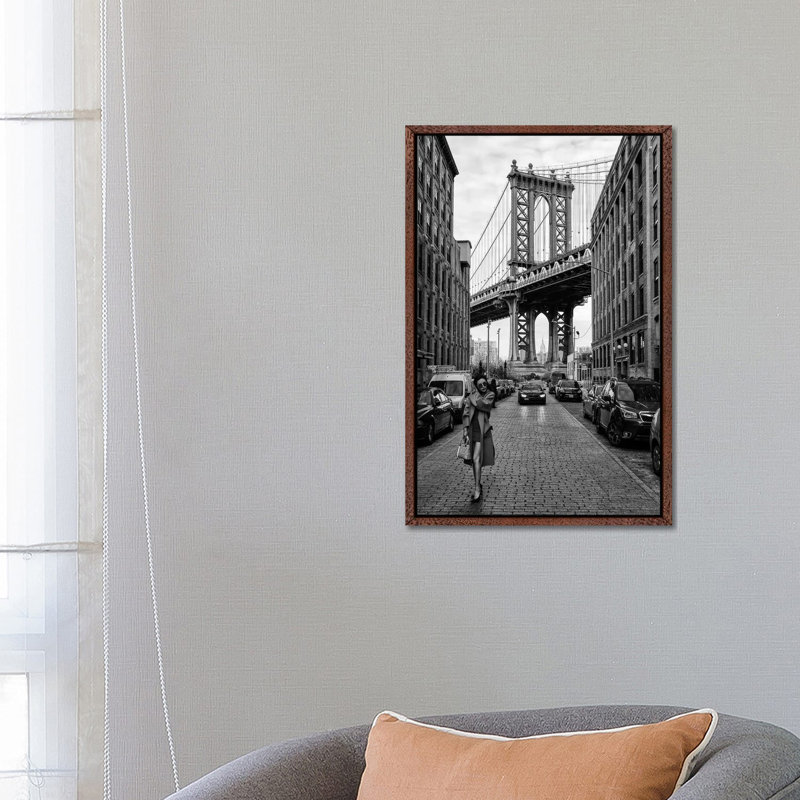 Oblivious by Robert Bolton - Print on Canvas, 66.04cm H x 45.72cm W x 3.81cm D, Classic Brown Wood Floater Framed