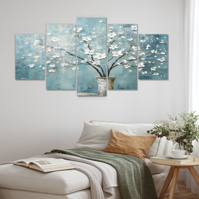 Hilma - Assorted Bouquets Wall Art Set 5 Piece