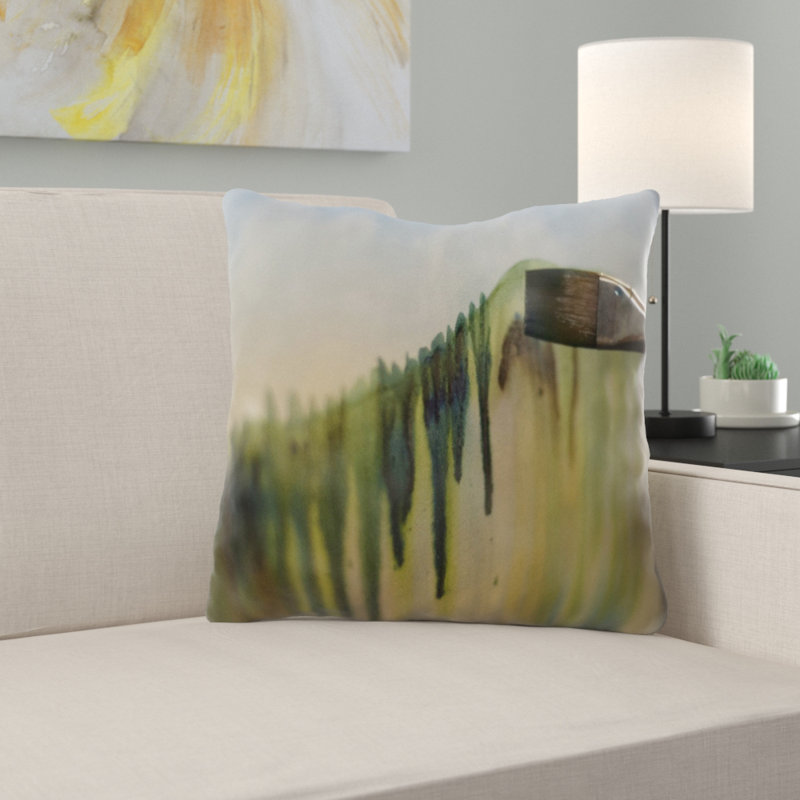Coussin décoratif painting Massengill, Microsuède, Intérieur