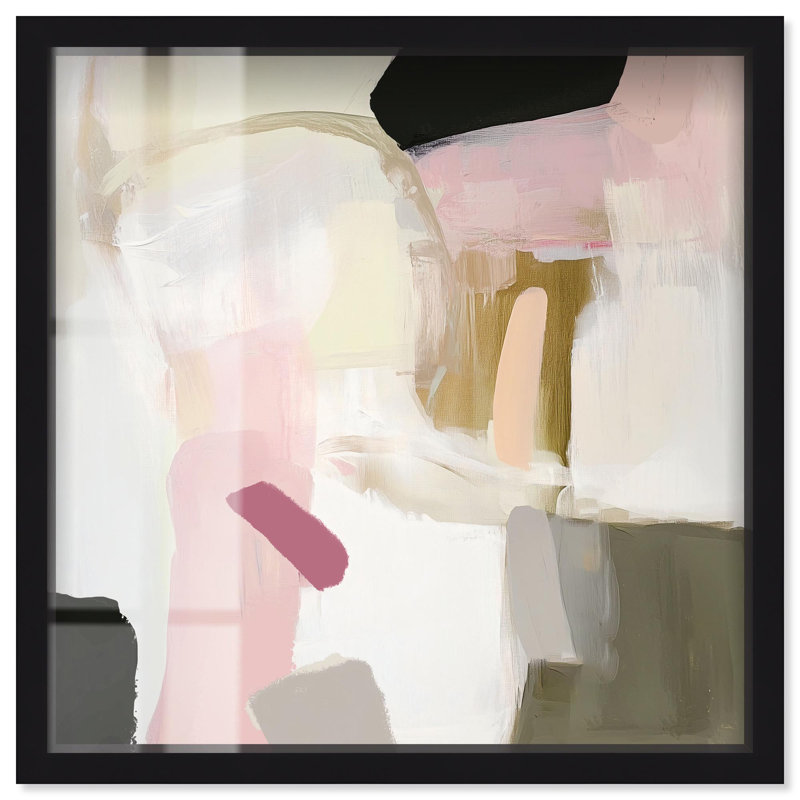 «Shadowbox», impression dynamique de couleur dynamique III, art abstrait par Art Remedy, H 31 po x l 31 po, Noir