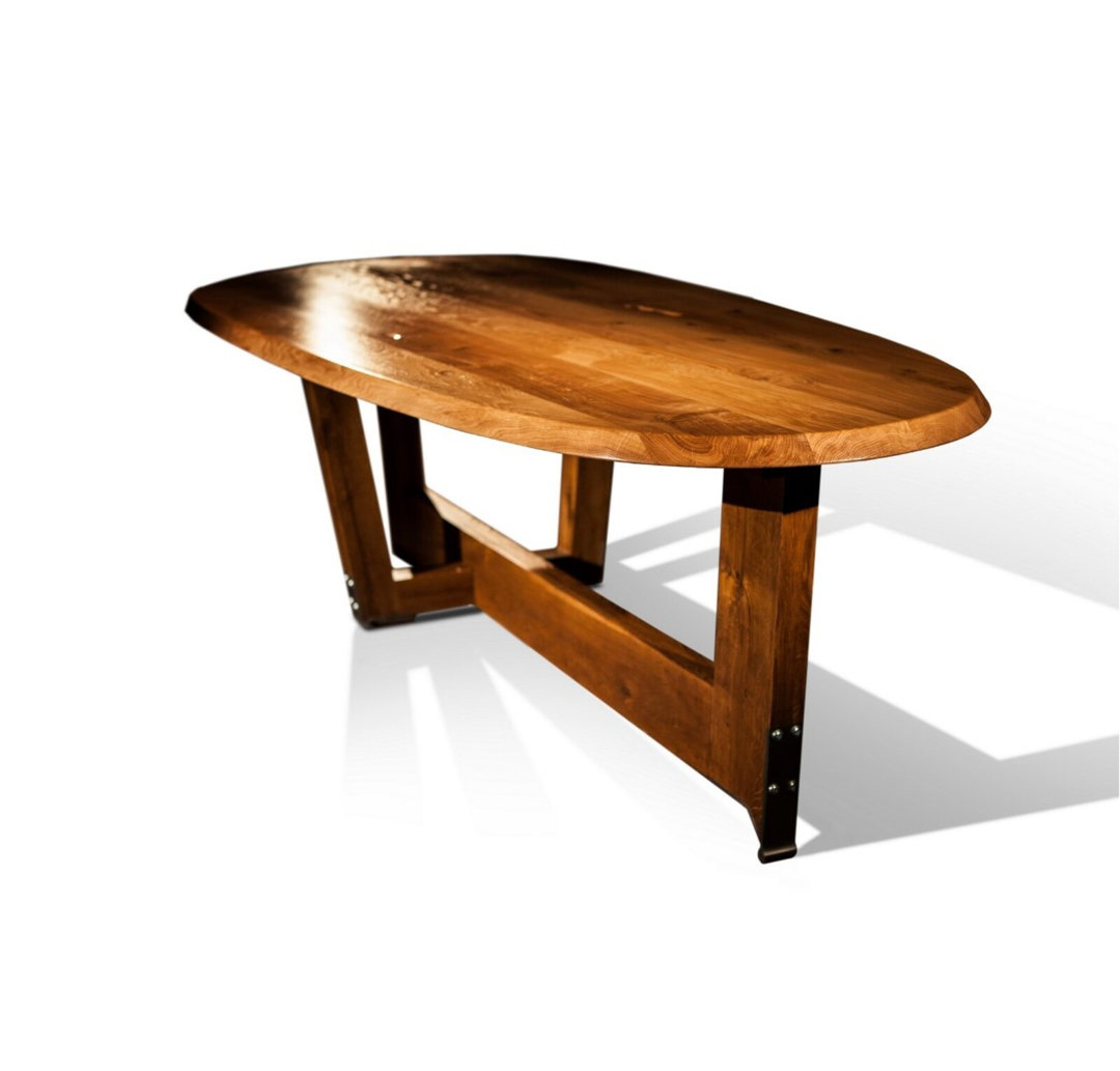 Oak Oval Solid Wood Dining Table