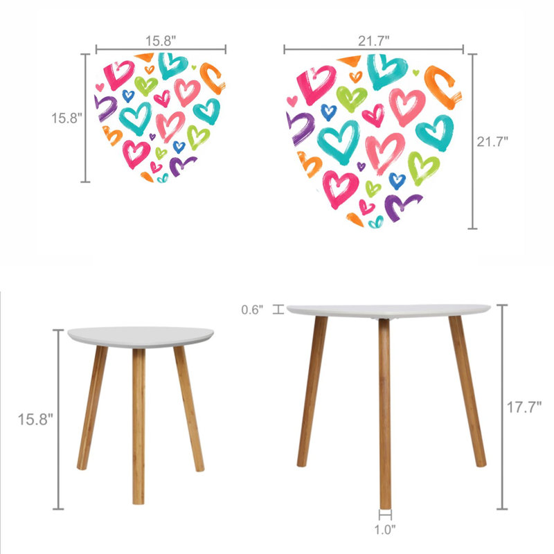 Ensemble de 2 tables basses gigognes Triangle