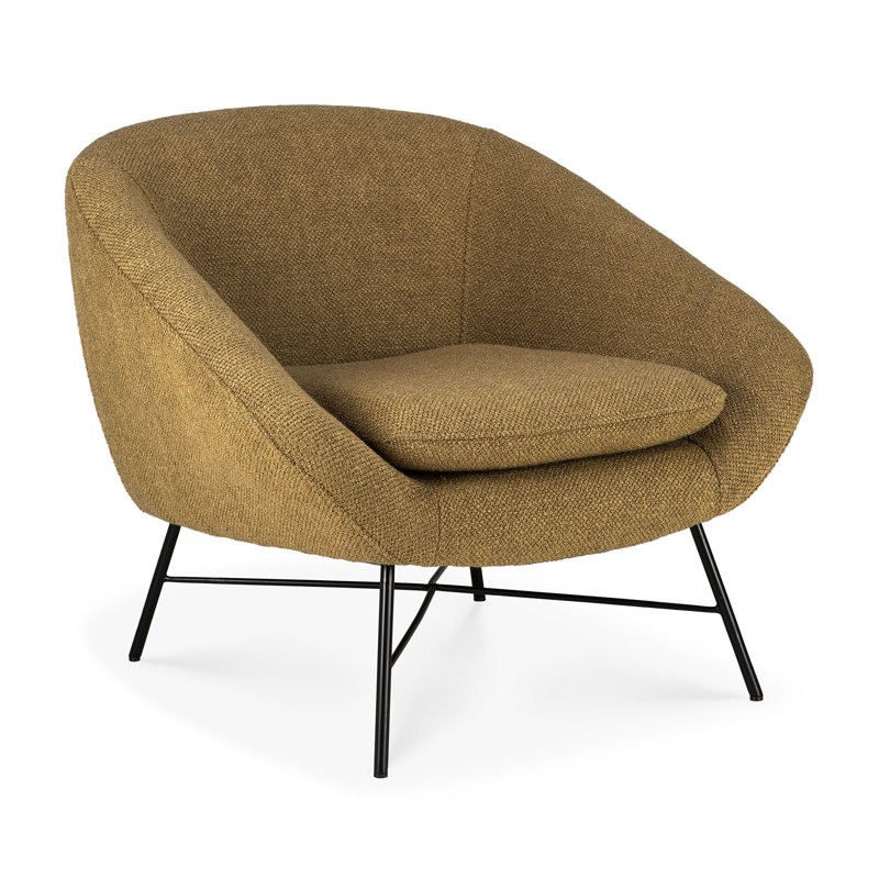Barrow Barrel Chair, Ginger Polyester Blend