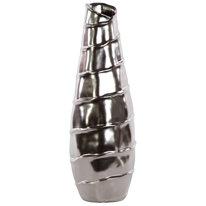 Deshields Ceramic / Porcelain Table Vase, 15.75" H x 5" W x 5" D