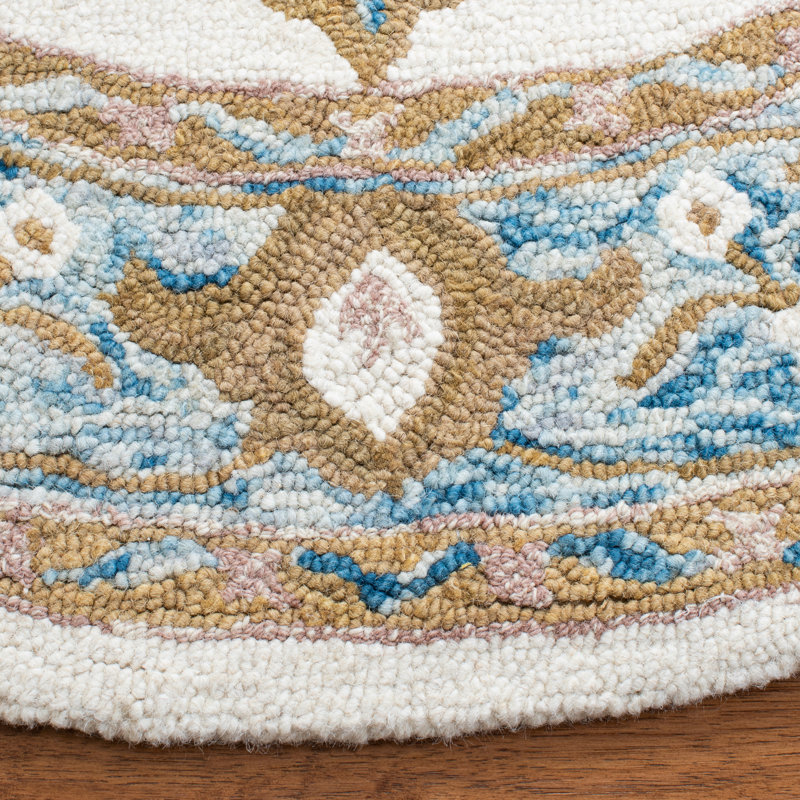 Bridgham Hand Tufted Indian Wool Oriental Rug, Square 5'