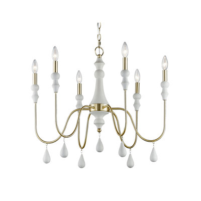 Liv 6-Light Concrete Chandelier, Grey